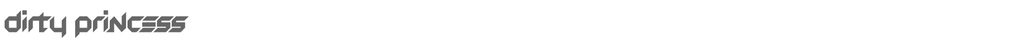 Sample characters Dirty Princess Font